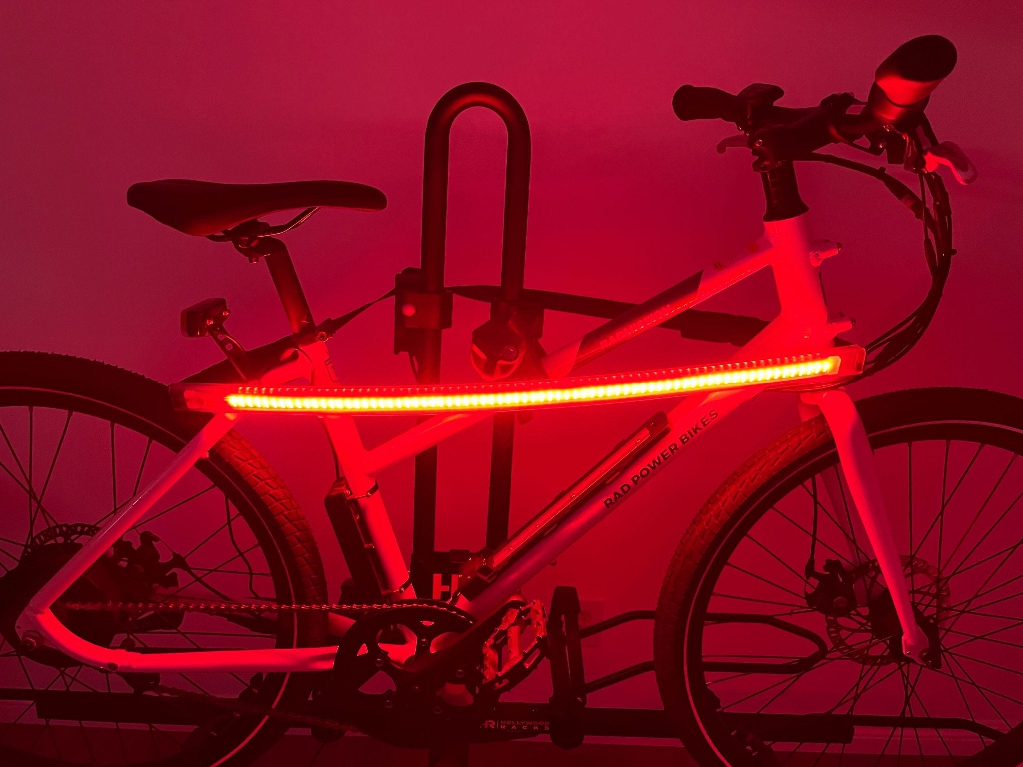 SAFETY LIGHT BAR FOR BIKE RACKS